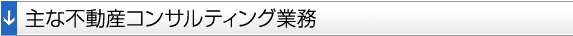 主な不動産コンサルティング業務
